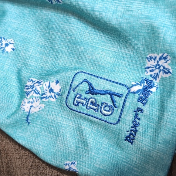 Johnnie-O Jenkins Prep-Formance Printed Golf Polo Size XL In Aqua Blue - Picture 8 of 10